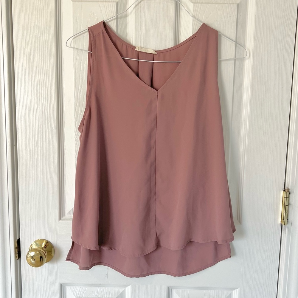Elodie Mauve Sleeveless Tank Top